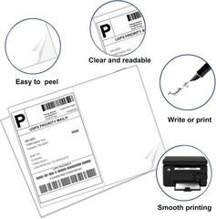 1000 8.5″x5.5″ Address Shipping Labels Half Sheet Self Adhesive 2 Per Sheet UPS