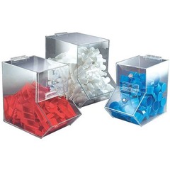 Ftr Enterprises Bcam-M Nesting Container, Acrylic, Clear, 3 In; 5 In H, 4 In; 5