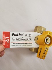 ProLine 1/2 in. Brass FPT 2-Piece Gas Valve (5-Pack) (110-223J5) *FREE SHIPPING*