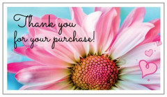 Business Cards, Thank You for Your Purchase Cards, Daisy 3.5″ x 2″