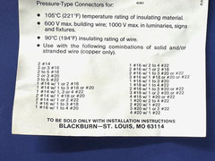 100-PK Screw-On Twist Wire Connectors Nuts 22-14 AWG Gauge Electrical NEW 10-153