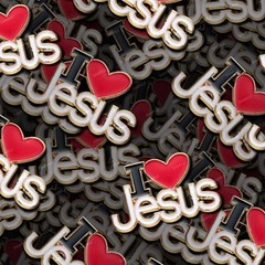 I Love Jesus 42 – 18″x46″ Hydrographic Film Hydro Dipping