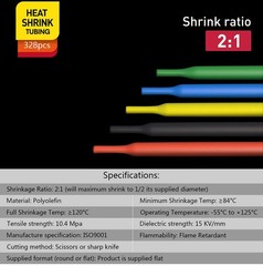 Heat Shrink Tubing Kit Mini Heat Gun and 328 PCS Shrink Wrap Tubes