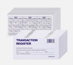 24 PCS Check Registers for Personal Checkbook, Easy to Read Checkbook Register