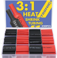 3:1 Heat Shrink Tubing Kit, Adhesive Lined Marine Resistant Grade Shrink Wrap –