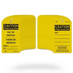 60 – TRADESAFE Safety OUT OF SERVICE Tags Zip Ties Included *