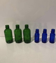 WHEATON INDUSTRIES Emerald, Cobalt and Clear 10mL Glass Scientific Grade Vials