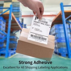 1000 labels 4×6 Fanfold Direct Thermal Shipping Labels Perforated Zebra & Rollo
