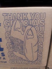 (1000 BAGS)T-SHIRT THANK YOU PLASTIC BAGS 11.5″ x 22″ GRACIAS RECYCLED MATERIALS