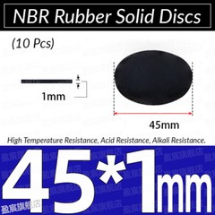 NBR Rubber Solid Discs Flat Round Pad Sealing Non-Slip Cushioning 1mm-10mm Thick
