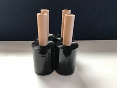 12 Rolls 5″ x 1000FT 80 Gauge BLACK Stretch Shrink Film Hand Wrap With Handle