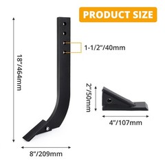 18″ Ripper Box Blade Shank w/ Black Powder Anti-Rust Finish for Plowing,Digging