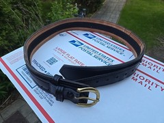Safariland Leather Tactical Gun 36/90 Belt Black MDL 146V, P5, 2.25” X 43”, 34*