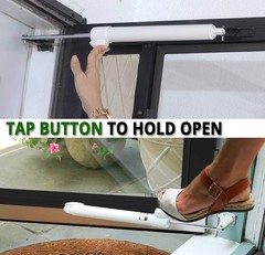 Door Closer Plastic White Standard-Duty Smooth Hold Open Easy Installation