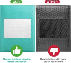 250pc Large Bubble Mailers 10.5×16 Padded Envelopes 10.5×15 Poly Bubble Bag Teal