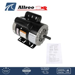 Electric Motor 3 HP 3450 RPM SPL Compressor Duty 56HZ Frame 1 Phase 115/230V New