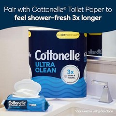 Fresh Feel Flushable Wet Wipes, Adult Wet Wipes, 8 Flip-Top Packs, 42 Wipes per