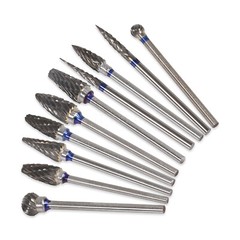 10 Pcs Dental Lab Tungsten Steel Carbide Burs Polishing Bur Drills HP 2.35mm