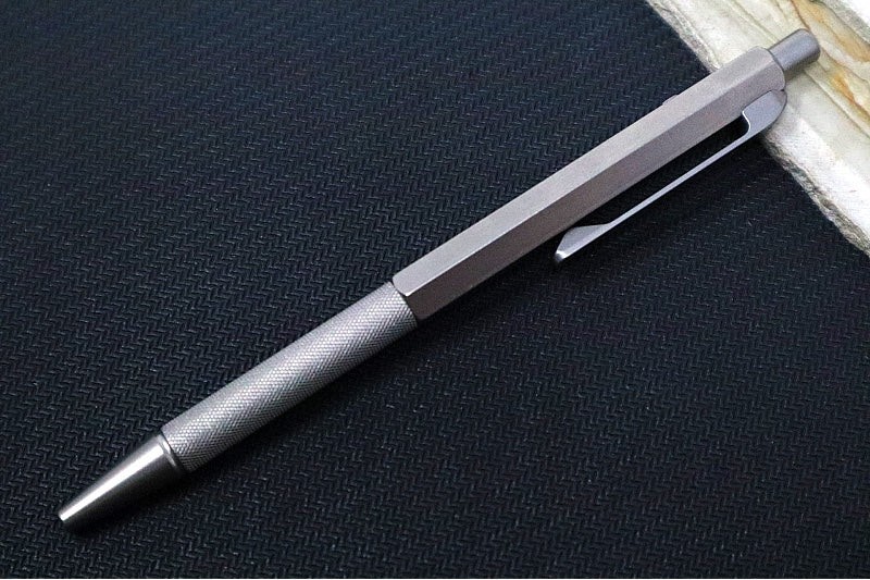 Tactile Turn Anso Standard Pen – Titanium Handle / Milled Titanium Clip