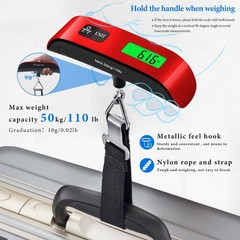 Luggage Scale, 110lb Luggage Weight Scale with 4 Unit Switching Functions&LED