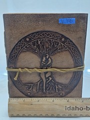 Handmade Leather Journal Celtic Tree of Life Embossed Valentine’s Gift Love