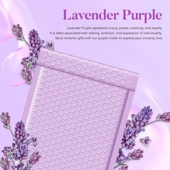 100 Pack Poly Bubble Mailers 6×10″ Padded Envelope Mailing Bags #0 Light Purple