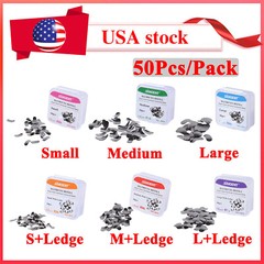 50 Pcs Dental Metal Matrices Matrix Band Sectional Contoured Refill S/M/L 35μm