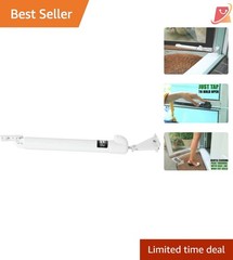 Door Closer Plastic White Standard-Duty Smooth Hold Open Easy Installation