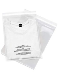 Poly Bags Resealable Suffocation Warning Merchandise 1.5 mil Shirt Apparel EDC