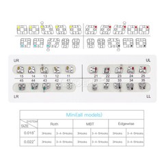 1-100X Dental Orthodontic Brackets Mini/Standard Roth MBT 022/018 Hooks 3/345