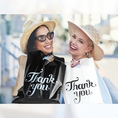 100 Pcs White 12×15″ Thank You Bags, Shopping 1 Count (Pack of 100),