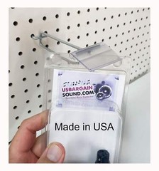 100 Pack Flip Scan™ USA Made Retail Display Metal Peg Board Hooks W/Label Holder