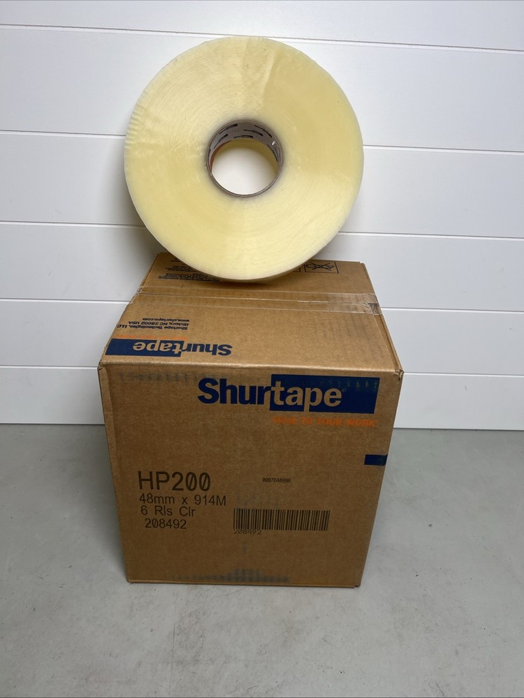 Shurtape HP200 Packaging Tape 1 Box of 6 rolls 1000 yards x 1.88″ wide Carton