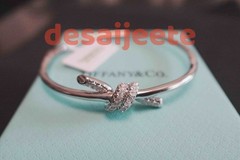 New.Tliffany&Co.Knot Bangle 18K-White Gold Diamond