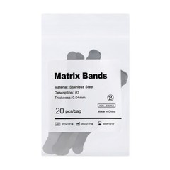 AZDENT Dental Matrix Bands Inch 0.04mm Regular Tofflemire Type 20pcs/bag