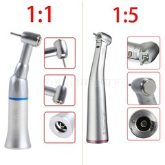 Dental 1:1 No-LED/1:5 LED Increasing Contra Angle Handpiece Fit FG 1.6mm Bur fo