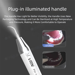 Dental Ultrasonic Scaler with LED Handpiece Auto Water Supply Fit EMS Cavitron