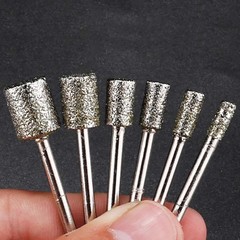60 Grit Diamond Coated Grinding Bit Sets 1/8″ Shank Cylinder Head Rotary Diamond