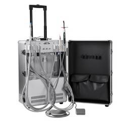 FDA Portable Dental Mobile Delivery Unit With Air Compressor Strong Suction 4H