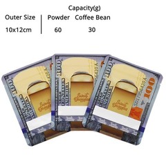 Smell Proof Food Grade Mylar Bags 100pcs Zip Seal 3.5g Foil Stand Up Pouches