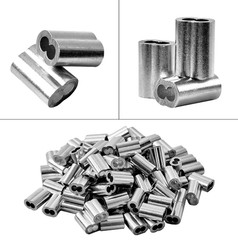 1/8″ (3Mm) Aluminum Crimping Loop Sleeve for Wire Rope, Cable Ferrule (100Pcs)..