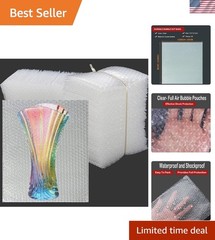 50 Pcs Bubble Pouches Wrap – 12’x12′ Clear Bubble Out Bags for Packing Fragil…