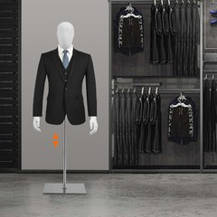 Male Mannequin Torso Manikin Dress Form 4.27-6.56ft Height Adjustable Detachable