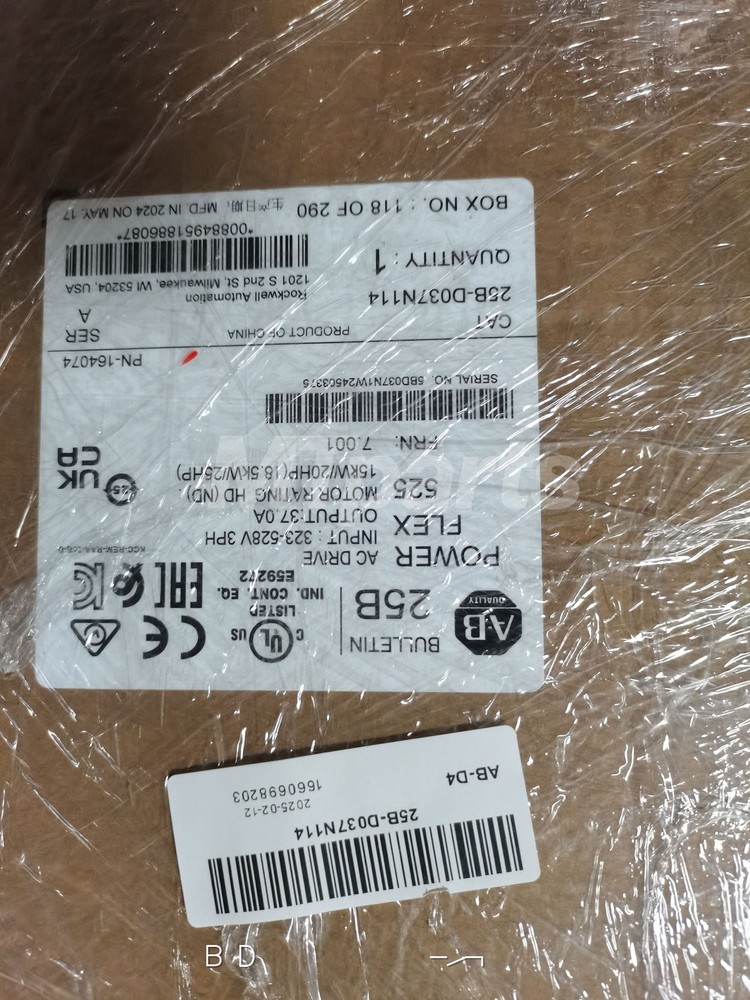 Surplus 1× Allen-Bradley 25B-D037N114 New US Seller 1 year warranty