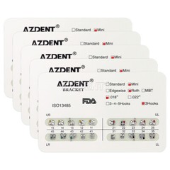 Dental Orthodontic Bracket Brace Mini Standard Roth/MBT.022/018 3-4-5/3 Hooks