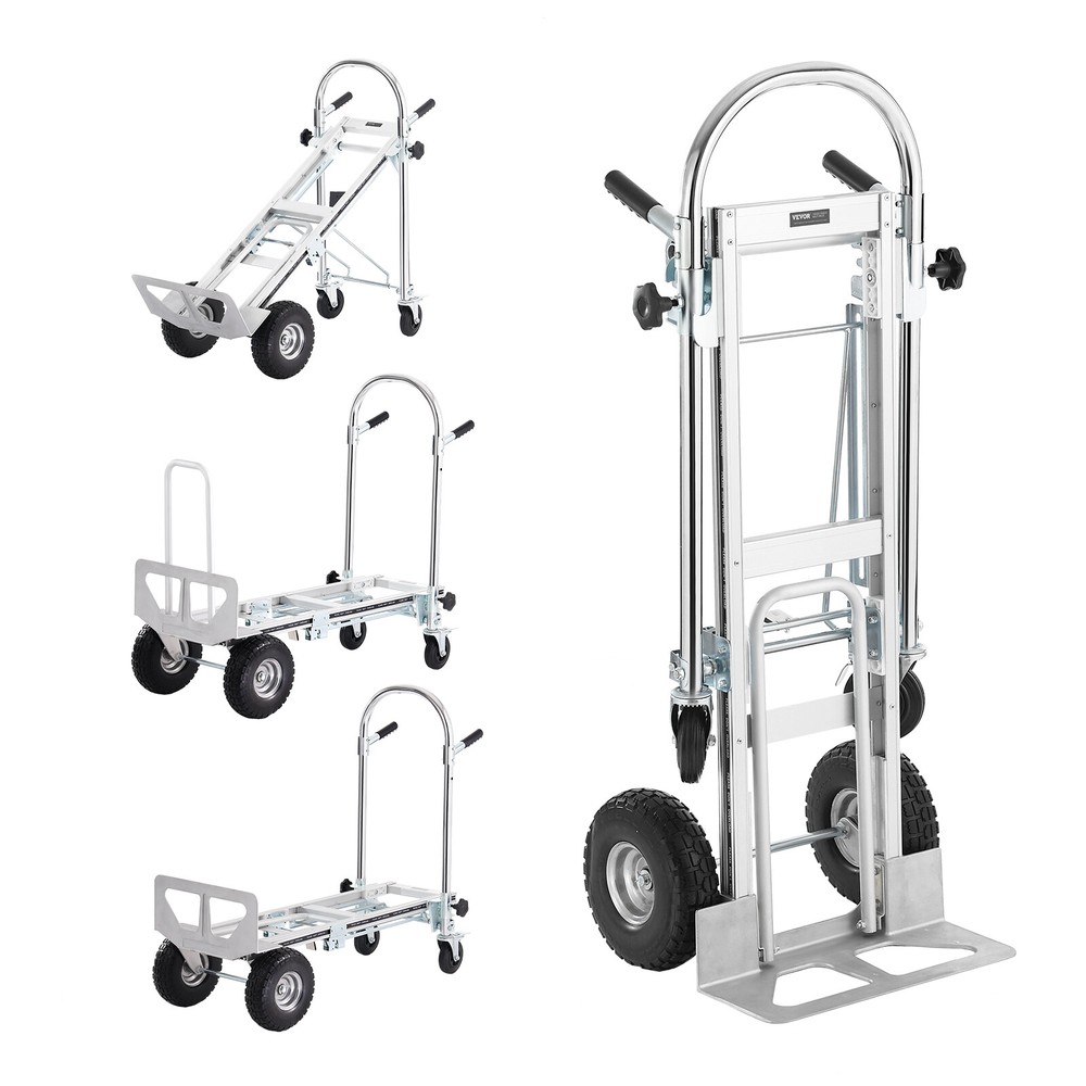 4 in 1 Aluminum Hand Truck Dolly Heavy Duty 1000 LB Convertible Folding Cart