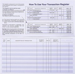24 PCS Check Registers for Personal Checkbook, Easy to Read Checkbook Register