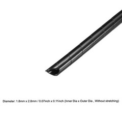 2.8mm Flexible Spiral Tube Cable Wire Wrap Manage Cord 22M Black