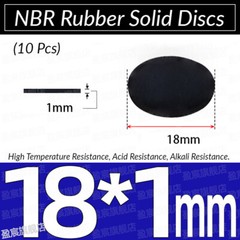 NBR Rubber Solid Discs Flat Round Pad Sealing Non-Slip Cushioning 1mm-10mm Thick