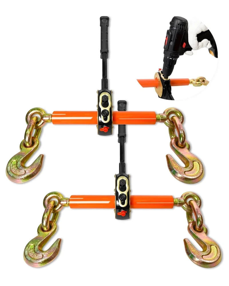 YATOINTO Load Binder 3/8-1/2 Chain 9200 lbs SWL 2 Pack Electric Torque